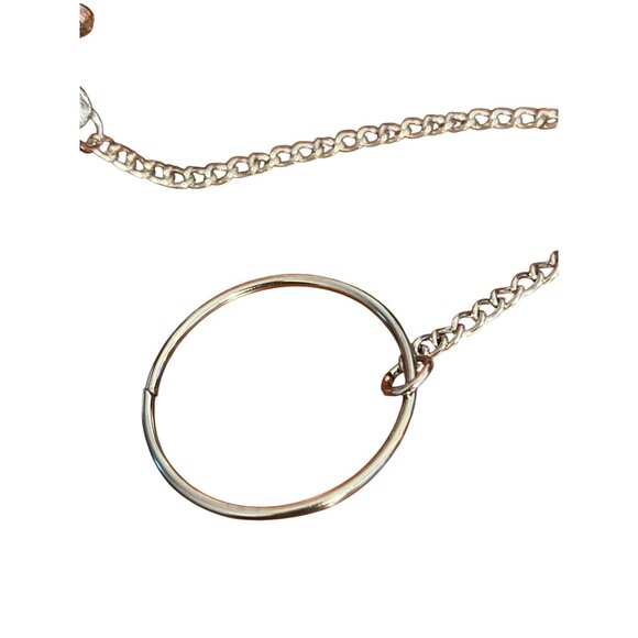 Silver Tone Elephant Wine Bottle Stopper Chain with Ring Trunk Up 2.5" NWOT - Picture 4 of 5